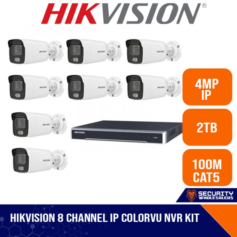 Hikvision 8ch IP ColorVu NVR Kit – 8ch 4K NVR – 8 X 4MP IP ColorVu ...