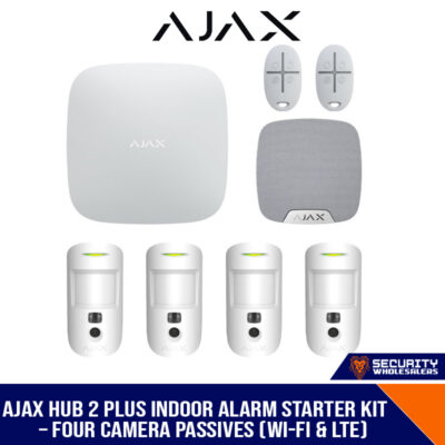 AJAX HUB 2 PLUS INDOOR ALARM STARTER KIT – FOUR CAMERA PASSIVES (WI-FI ...