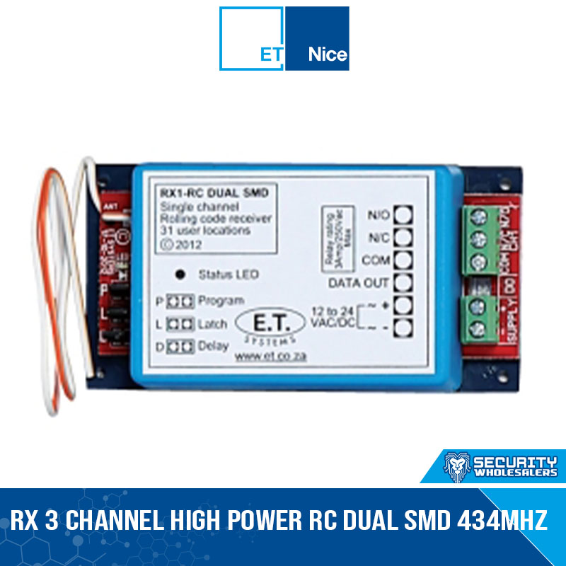 RX 3 CHANNEL HIGH POWER RC DUAL SMD 434MHZ