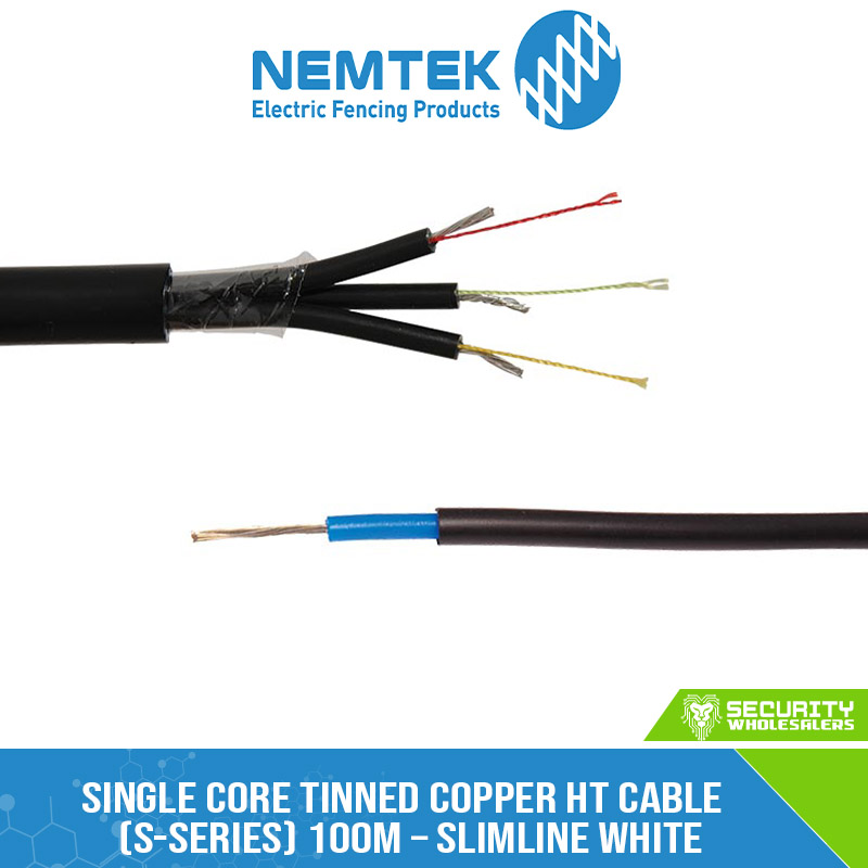 Single Core Tinned Copper HT Cable (S-series) 100m – Slimline White