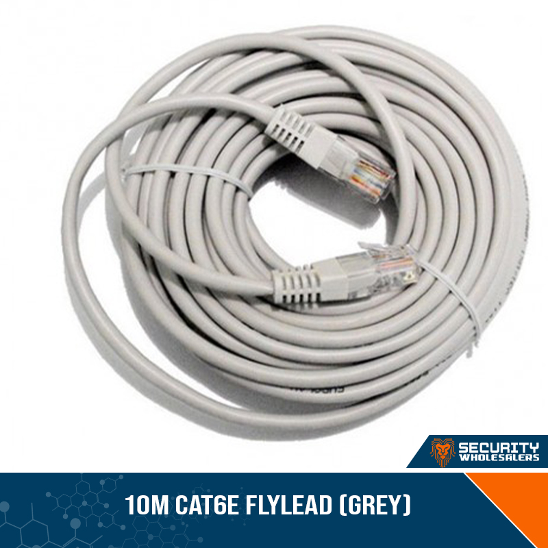 10m CAT6e Flylead (Grey)