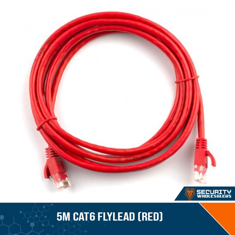 5m CAT6 Flylead (Red)