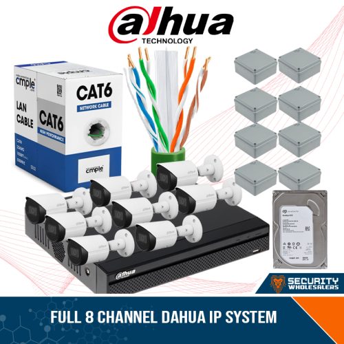 Full 8 channel Dahua IP system