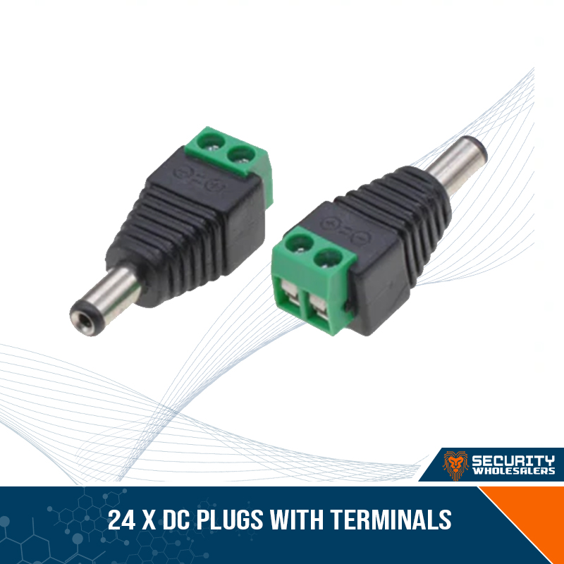 24 x DC plugs with terminals