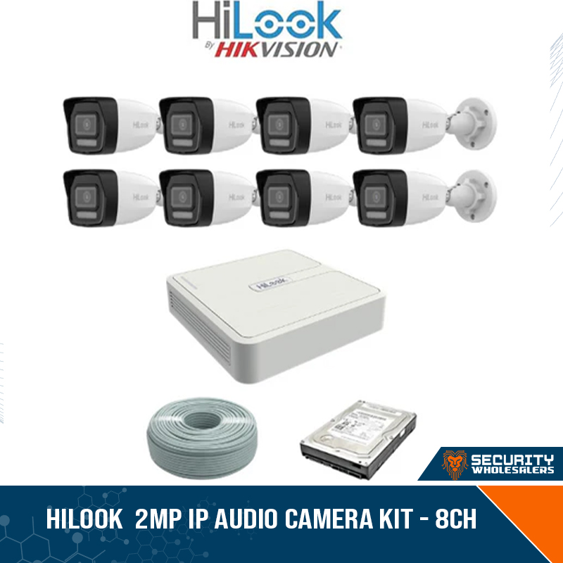 HiLook by Hikvision 2MP IP AUDIO camera kit - 8ch