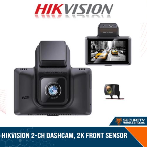 Hikvision 2-ch dashcam, 2K front sensor, 2MP rear sensor, 3" touchscreen,G-sensor