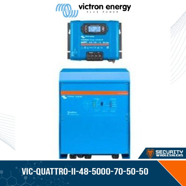 VCOM-QTRO-48-5K-SMC-MPPT-250-100TR | VIC-QUATTRO-II-48-5000-70-50-50 & VIC-SMARTSOL-MPPT-250-100-Tr-CAN, Maximum Efficiency 96%