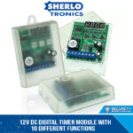 12V DC digital timer module with 10 different functions