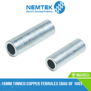 16mm Tinned Copper Ferrules (bag of 100) [EA-F16]
