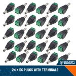 24 x DC plugs with terminals