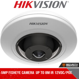 5MP 3-Line Fisheye 8m 12VDC/POE (DS-2CD2955G0-ISU(1.05MM))