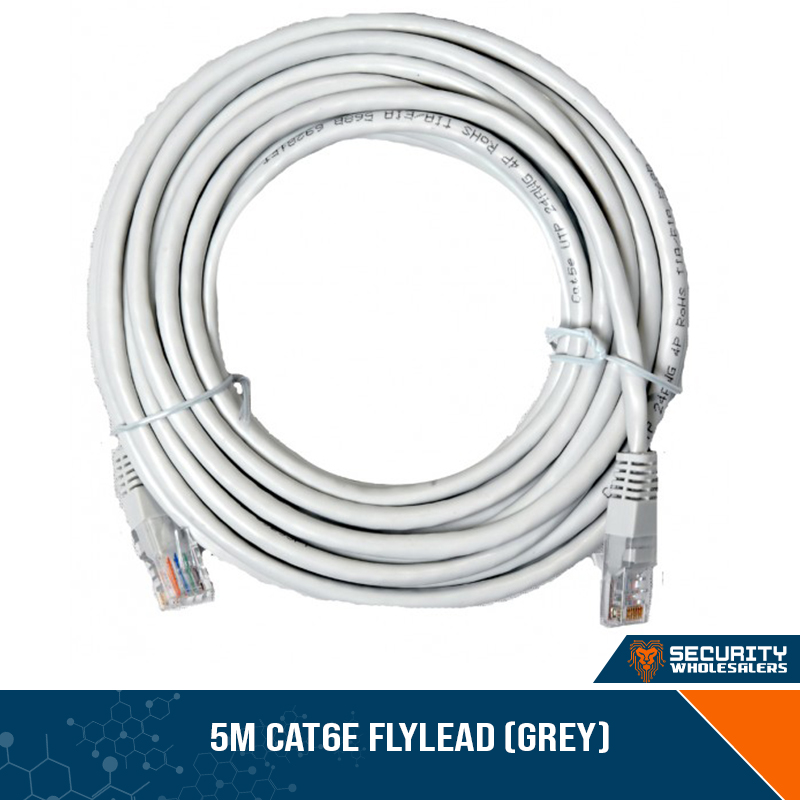 5m CAT6e Flylead (Grey)