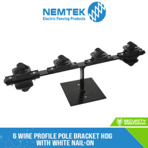 6 Wire Profile Pole Bracket HDG with White Nail-On [EP-6GW]