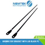 600mm Stay Bracket with Lug Black PC [EST/L/B]