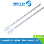 600mm Stay Bracket with Lug White PC [EST/L/W]