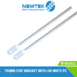 750mm Stay Bracket with Lug White PC [EST/L/WL]