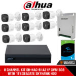 8 CHANNEL KIT DH-HAC-B1A21P XVR1B08 WITH 1TB SEAGATE SKYHAWK HDD
