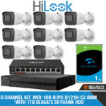 8 CHANNEL KIT  NVR-108-B IPC-B121H-C2.8MM WITH 1TB SEAGATE SKYHAWK HDD