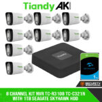 8 CHANNEL KIT NVR TC-R3108 TC-C321N WITH 1TB SEAGATE SKYHAWK HDD