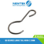 90 Degree Large Tail Hook 2.5mm (100 pack) [ES-H/LT/2.5/90D]
