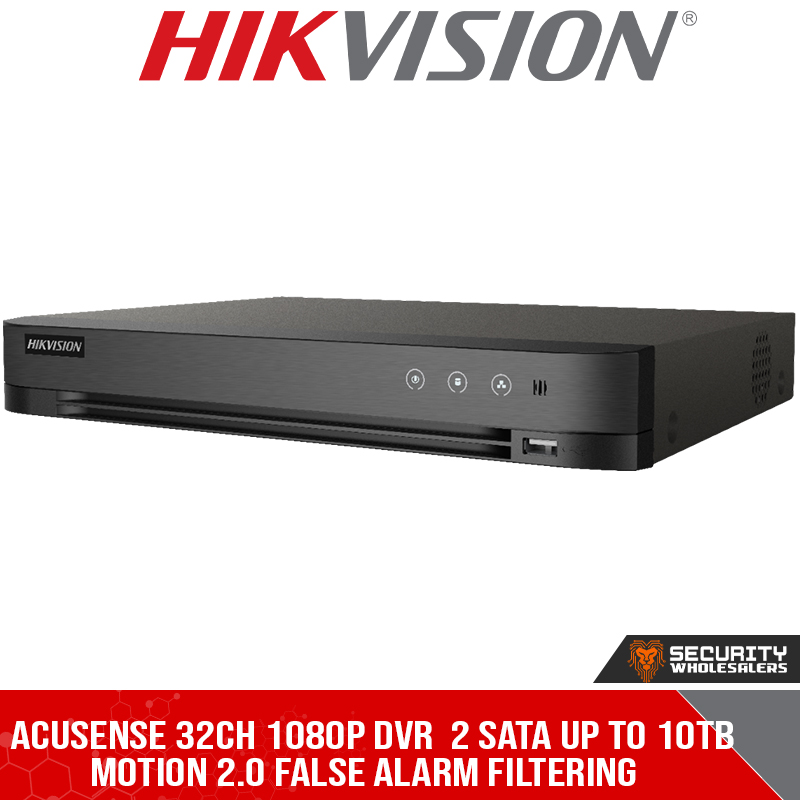 AcuSense 32ch 1080p DVR 2 SATA up to 12TB supports 4ch facial recognition or 8ch advanced perimeter VCA or 32ch Motion 2.0 (IDS-7232HQHI-M2/XT)