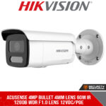 AcuSense 4MP bullet 4mm lens 60m IR 120dB WDR F1.0 lens 12VDC/POE (DS-2CD2T46G2H-2I 4MM)