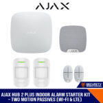 AJAX HUB 2 PLUS INDOOR ALARM STARTER KIT – TWO MOTION PASSIVES (WI-FI & LTE)