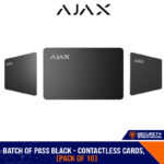 Ajax Contactless Pass Cards Pack of 10 Black (1923498-89-BL)