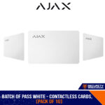 Ajax Contactless Pass Cards Pack of 10 White (1923500-89-WH)
