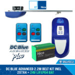 DC BLUE ADVANCED 2.2M BELT KIT INCL 2xTx4 + 24V LiFePO4 BAT