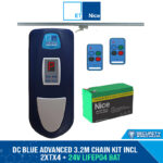 DC BLUE ADVANCED 3.2M BELT KIT INCL 2xTx4 + 24V LiFePO4 BAT