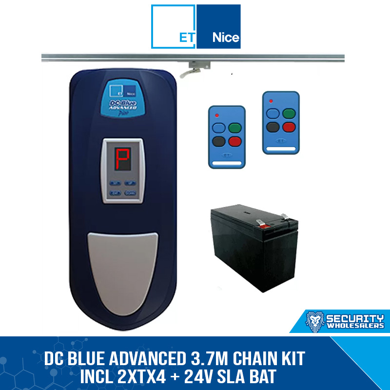 DC Blue Advanced 3.7m Chain Kit Including 2xTx4 Remotes + 24V SLA Battery - 01606-000