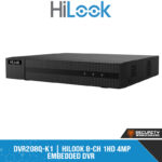 DVR208Q-K1 | HiLook 8-Ch 1HD 4MP Embedded DVR (HIL056-1-DVR208Q-K1)