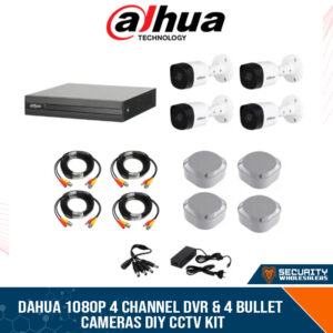 Dahua 1080P 4 Channel DVR & 4 Bullet Cameras DIY CCTV KIT