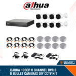 Dahua 1080P 8 Channel DVR & 8 Bullet Cameras DIY CCTV KIT