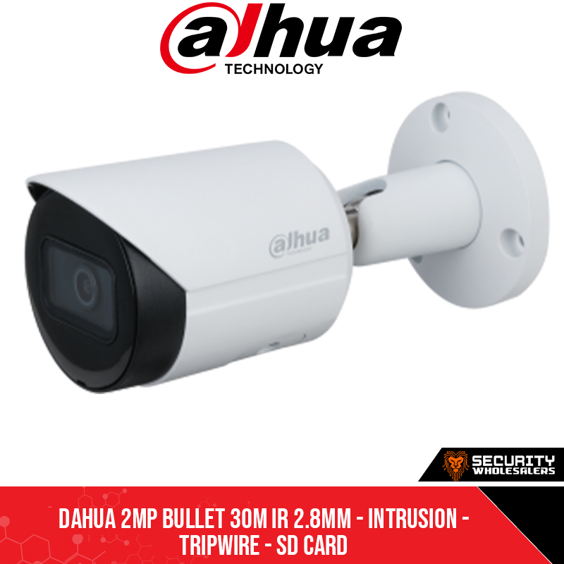 Dahua 2MP Bullet 30m IR 2.8mm - Intrusion - Tripwire - SD Card (DH-IPC-HFW2230S-S-S2_2.8mm)