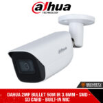 Dahua 2MP Bullet 50m IR 3.6mm - SMD - SD Card - Built-in Mic (DH-IPC-HFW3241EP-AS_3.6mm)
