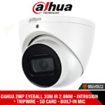 Dahua 2MP Eyeball 30m IR 2.8mm - Intrusion - Tripwire - SD Card - Built-in Mic (DH-IPC-HDW2231TP-AS-S2_2.8mm)