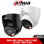 Dahua 2MP Eyeball 30m IR 2.8mm - SD Card - Built-in Mic (DH-IPC-HDW2249T-S-IL_2.8mm)