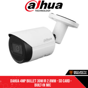 Dahua 4MP Bullet 30m IR 2.8mm - SD Card - Built-in Mic (DH-IPC-HFW2441S-S_2.8mm)