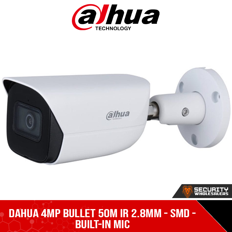 Dahua 4MP Bullet 50m IR 2.8mm - SMD - Built-in Mic (DH-IPC-HFW3441E-AS-S2_2.8mm)