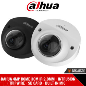 Dahua 4MP Dome 30m IR 2.8mm - Intrusion - Tripwire - SD Card - Built-in Mic (IPC-HDBW2431F-AS-S2)