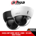 Dahua 4MP Dome 30m IR 2.8mm - SD Card - Built-in Mic (DH-IPC-HDBW2441E-S_2.8mm)