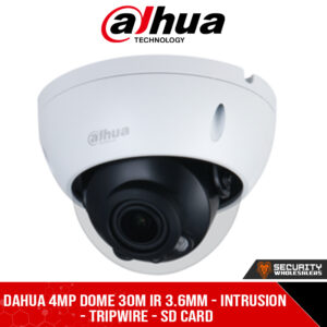 Dahua 4MP Dome 30m IR 3.6mm - Intrusion - Tripwire - SD Card (DH-IPC-HDBW2431EP-S-S2_3.6mm)