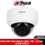 Dahua 4MP Dome 50m IR 2.8mm - SMD - SD Card - Alarm Audio IO (DH-IPC-HDBW3441E-AS-S2_2.8mm)
