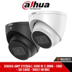 Dahua 4MP Eyeball 50m IR 2.8mm - SMD - SD Card - Built-in Mic (DH-IPC-HDW3441EM-S-S2_2.8mm)
