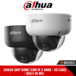 Dahua 5MP Dome 50m IR 2.8mm - SD Card - Built-in Mic (DH-IPC-HDBW3541E-AS-S2_2.8mm)