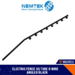 8 Wire Square Tube Bracket Black PC Angled [ESQ-8BA]