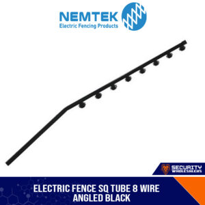 8 Wire Square Tube Bracket Black PC Angled [ESQ-8BA]