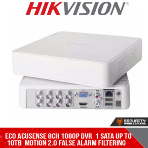 Eco AcuSense 8ch 1080p DVR  1 SATA up to 10TB  Motion 2.0 false alarm filtering (IDS-7108HQHI-M1/S)